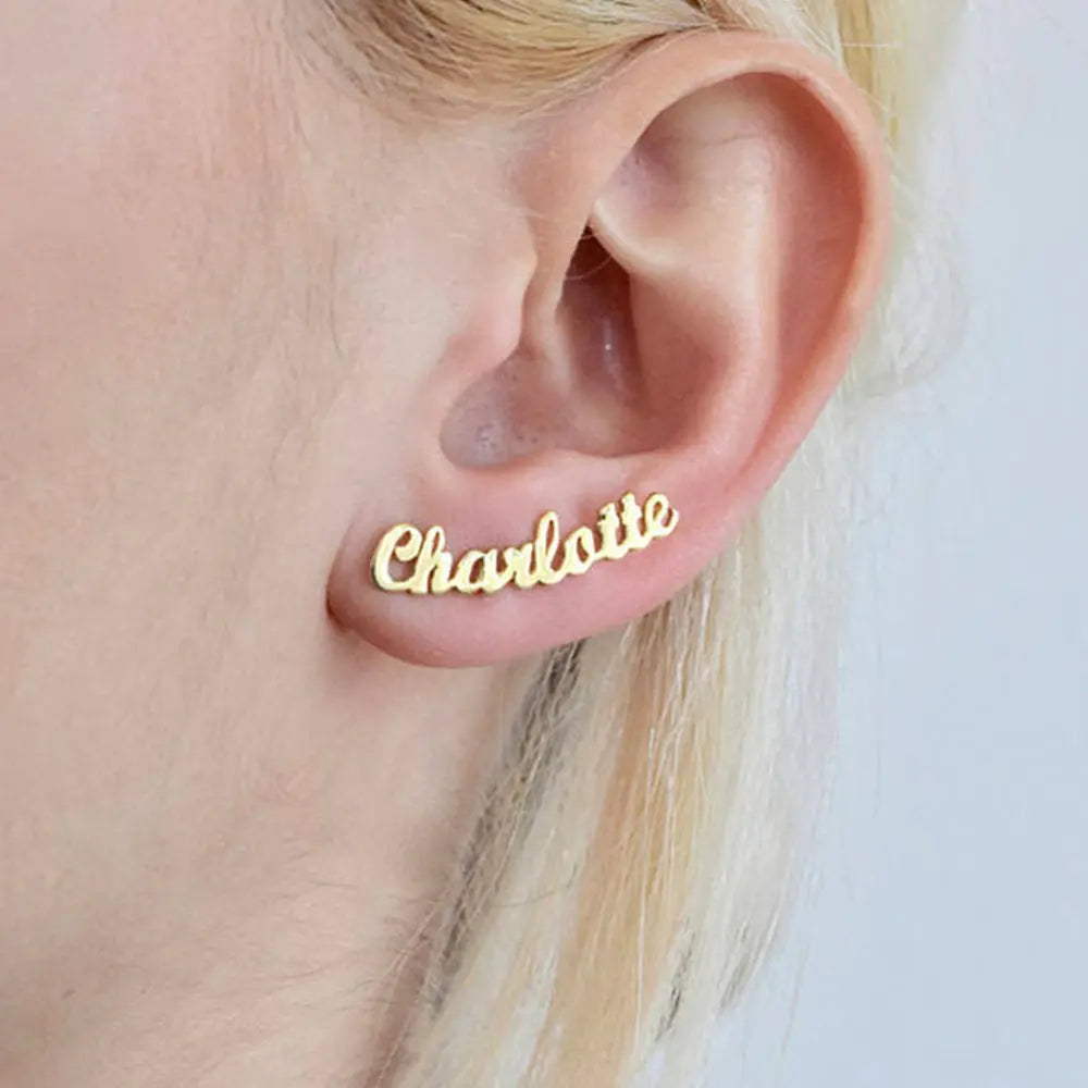 Custom Letter Name Stud Earrings – Personalized Gift