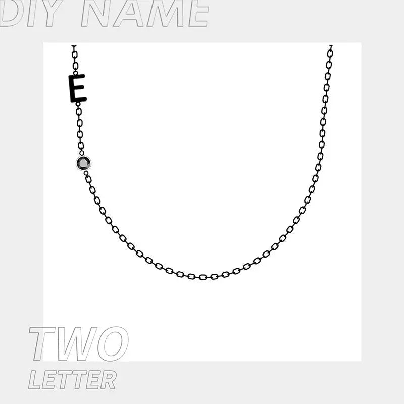 Stainless Steel 26 English Letter Name Necklace