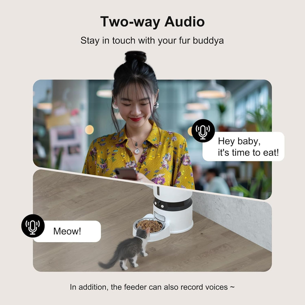 Smart Automatic Pet Feeder 4L-With camera & WifFi Control